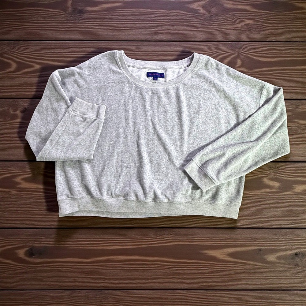 Aeropostale Womens Grey Crewneck Sweatshirt Long Sleeve‎ Pullover XL - Picture 3 of 9